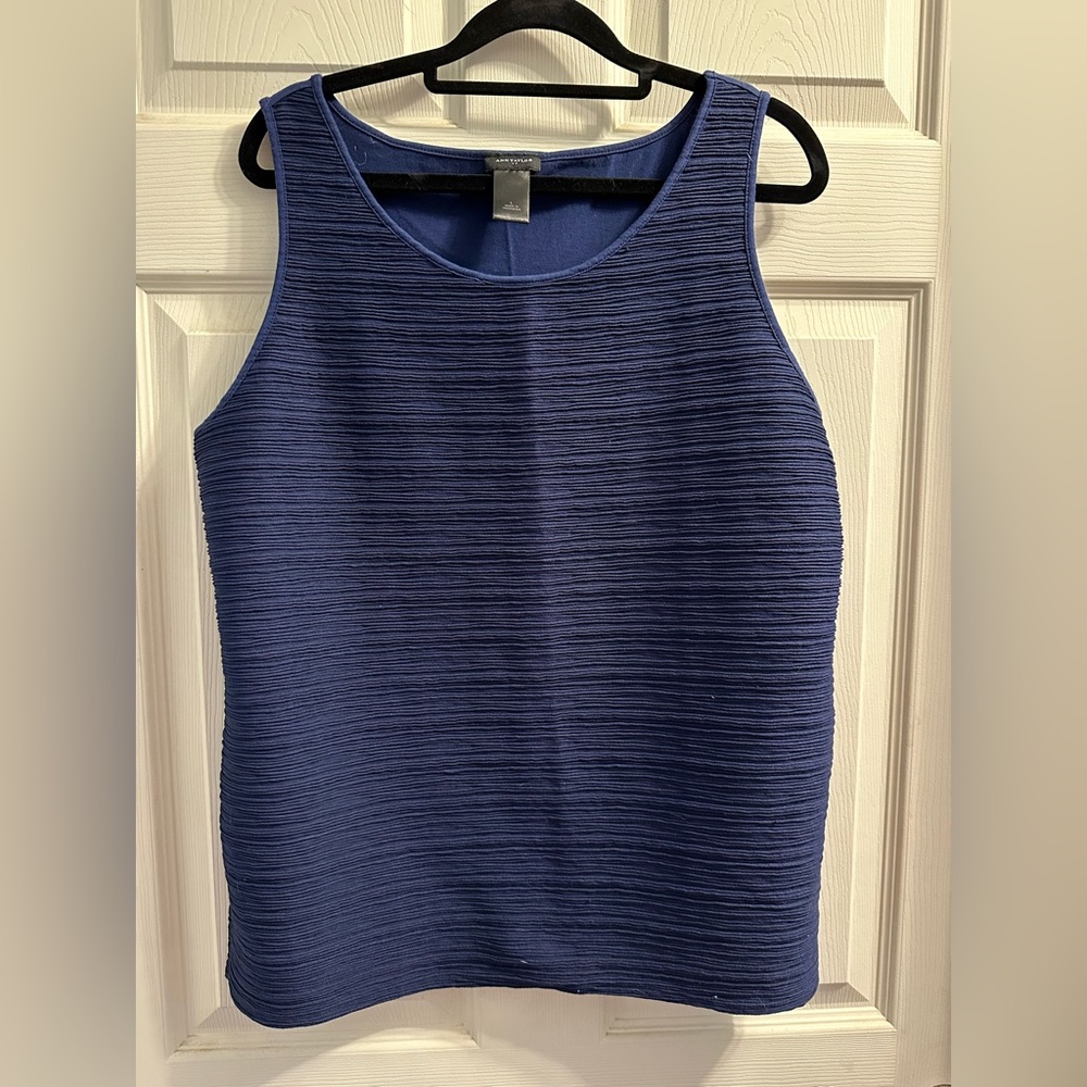 Ann Taylor navy blue sleeveless top